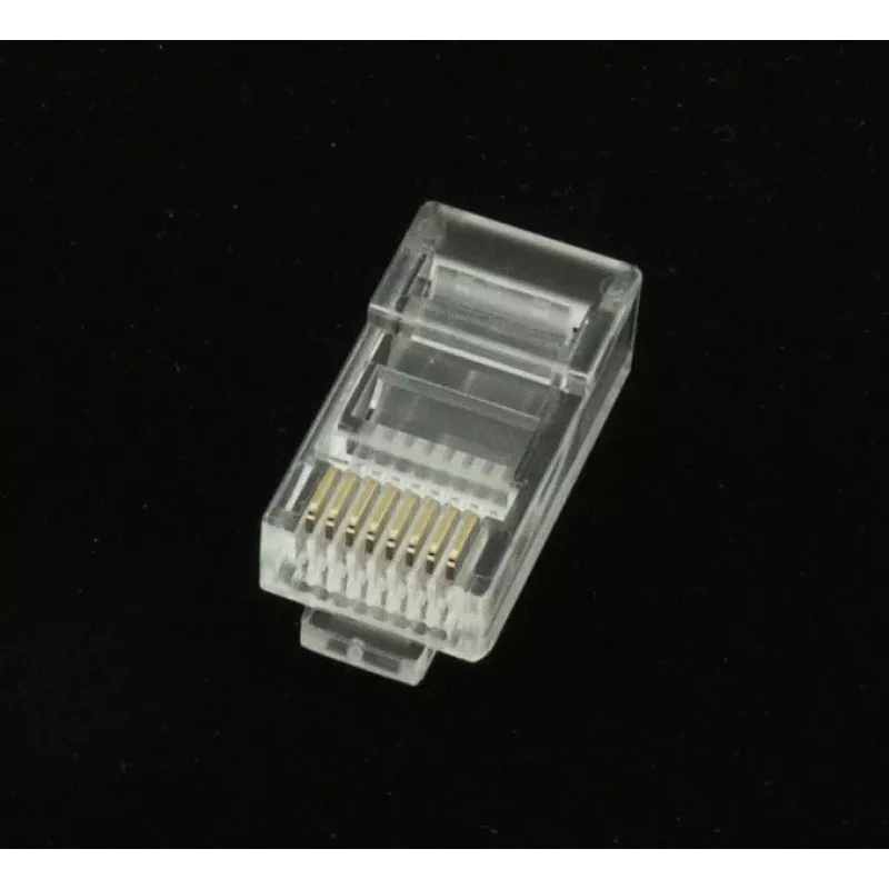 Gembird LC-8P8C-002/50 RJ-45 modulaire stekker, transparant, verguld, 50-pack