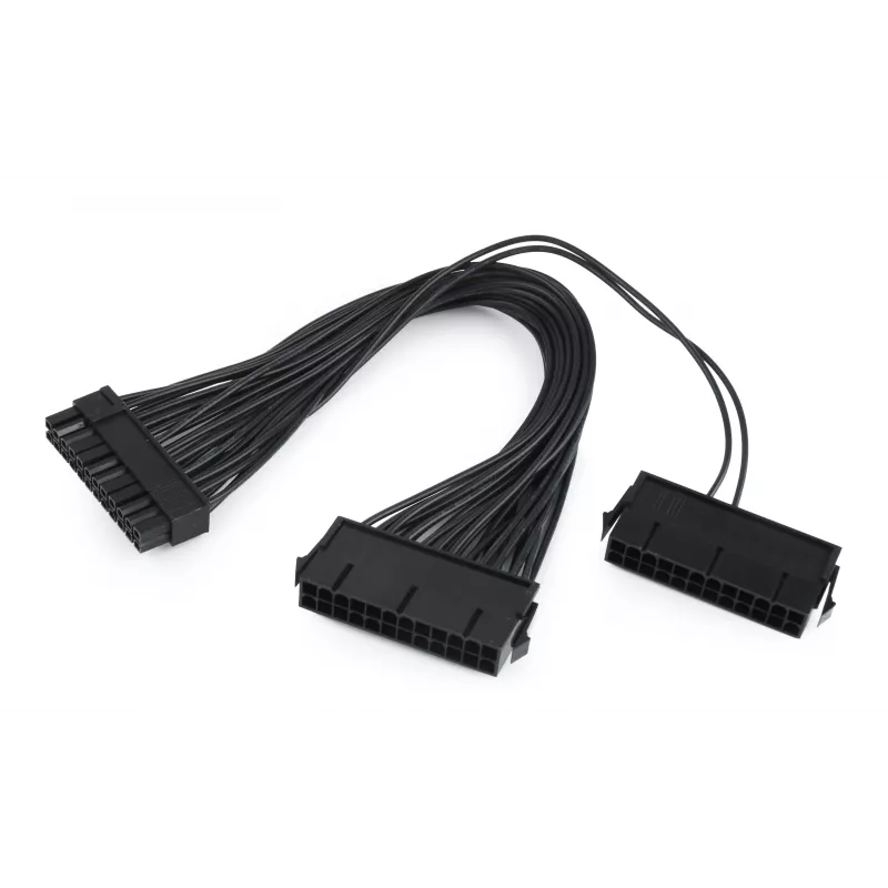 GEMBIRD CC-PSU24-01 24-pins ATX stroomverlengkabel, male naar female, 30 cm, zwart
