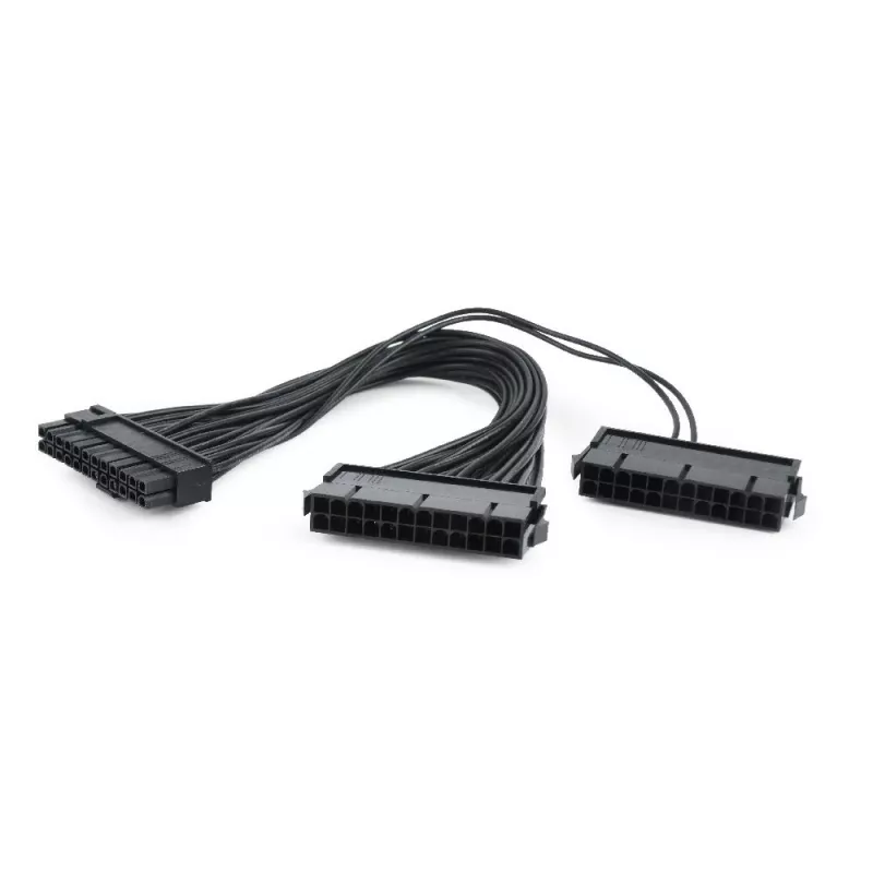 GEMBIRD CC-PSU24-01 24-pins ATX stroomverlengkabel, male naar female, 30 cm, zwart