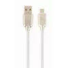 Gembird USB 2.0 Type-A stekker naar Micro-B stekker kabel, 1 m, wit, TPE-mantel