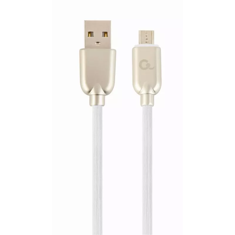 Gembird USB 2.0 Type-A stekker naar Micro-B stekker kabel, 1 m, wit, TPE-mantel
