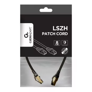 GEMBIRD PP8-LSZHCU-BK-0.5M S/FTP Cat.8 LSZH patchkabel zwart 0,5m