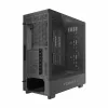 GEMBIRD CCC-FC-WOOD mid tower computerbehuizing, zwart met houtaccent, zijpaneel van gehard glas