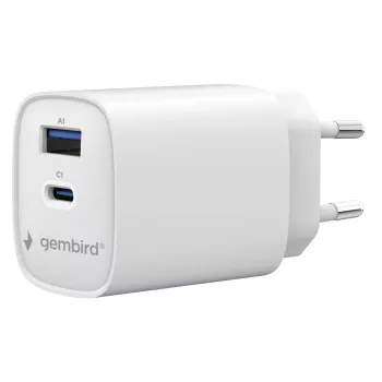 Gembird TA-UC-1A1C-PD45-01-W 45W USB-C PD voeding wit