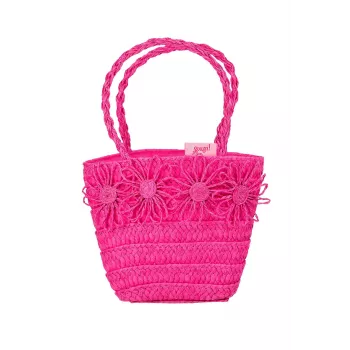 Souza! kinderstrooitas met bloemversieringen, roze