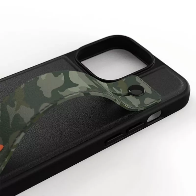 Adidas OR Hand Strap Case voor iPhone 13 Pro/13 6,1 inch zwart-groen