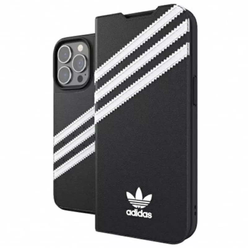 Adidas Originals Booklet Case PU voor iPhone 13 Pro / 13 6,1 inch zwart/wit