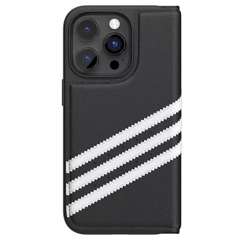 Adidas Originals OR Booklet Case PU voor iPhone 14 Pro zwart/wit