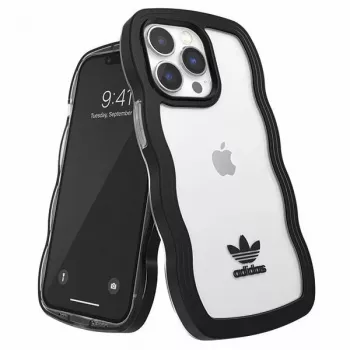Adidas OR Wavy Case voor iPhone 13 Pro / iPhone 13 6,1 inch zwart transparant