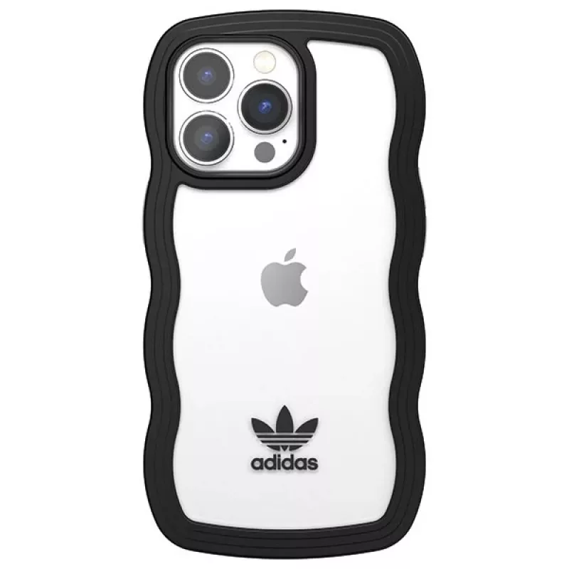 Adidas OR Wavy Case voor iPhone 13 Pro / iPhone 13 6,1 inch zwart transparant