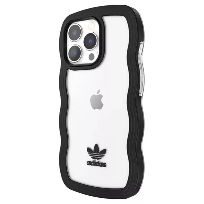 Adidas OR Wavy Case voor iPhone 13 Pro / iPhone 13 6,1 inch zwart transparant
