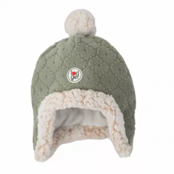 Lodger dubbellaagse winter fleece muts Elm Sage Green 1-2 jaar