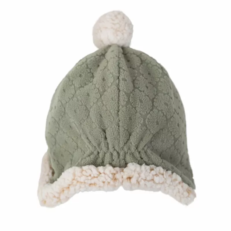 Lodger dubbellaagse winter fleece muts Elm Sage Green 1-2 jaar