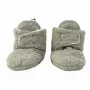 Lodger Polar fleece baby slofjes met antislipzool, saliegroen (Elm), 6-12 maanden