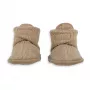 Lodger teddy fleece beige babyslofjes 3-6 maanden