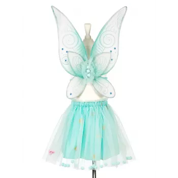Souza! Angelina Elf Fairy Kostuemset - Mintgroen - Rok & Vleugels - Meisjes 3-5 jaar