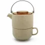 Bredemeijer Tea-for-One Umea beige / acacia deksel 142024
