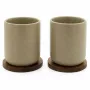 Bredemeijer Umea theekopjesset 2x 200ml beige met onderzetters 142025