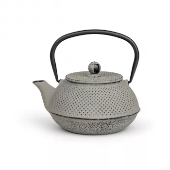 Bredemeijer Theepot Jang 0,8L Gietijzer Grijs met RVS Theezeef 153022