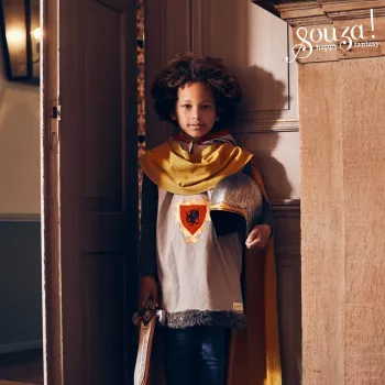 Souza! Marcus Knight Soft Armor kostuum met cape voor kinderen 3-4 jaar