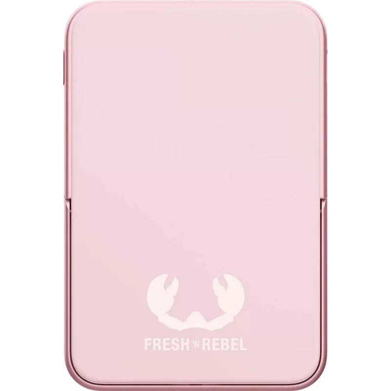 FRESH'N'REBEL draadloze inductieve oplader 5000 mAh pastelroze
