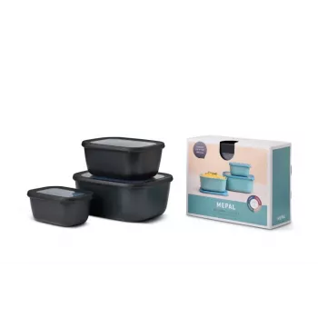 Mepal Cirqula Multi Bowl Set 3-delig, Nordic Black