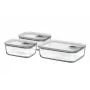 MEPAL EasyClip bewaarbakken-set, Nordic Green, 3-delig (2x 0,7 L, 1x 1,5 L)