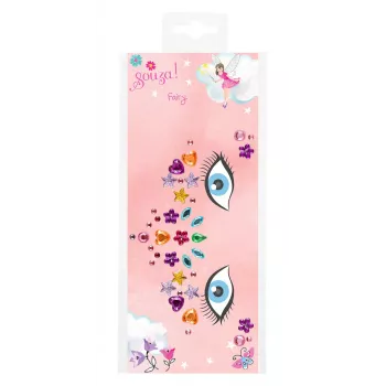 Souza! 3D Crystal Face Stickers voor meisjes - feeënmotief 30+ stuks (grootverpakking met 6 sets)
