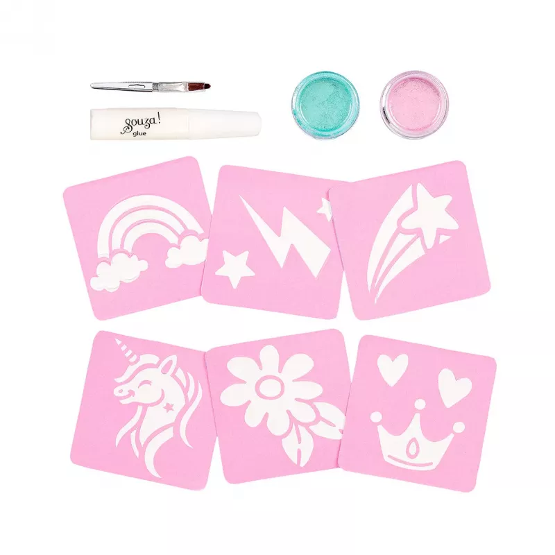 Souza! Unicorn glitter tijdelijke tattoos 12 stuks