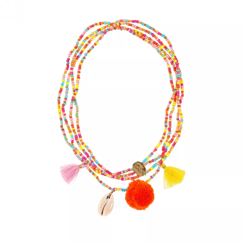 Souza! Sylvie veelkleurige parelketting met charms - 4 strengen voor peuters