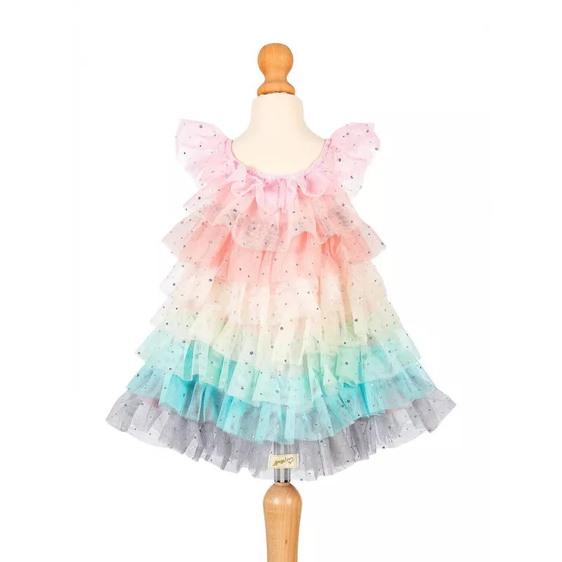 Souza! Fenne regenboog prinses tulejurk kostuum voor meisjes 3-4 jaar