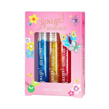 Souza! Glitter haarmascara voor kinderen set met 3 kleuren