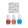 SOUZA! Galaxy kinder-nagellak-set - 3 waterbasis, peel-off nagellakken met stickers