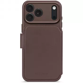 Decoded Leather Detachable Wallet voor iPhone 17 Pro met MagSafe - chocoladebruin