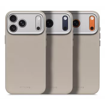Decoded leren achterkant hoesje voor iPhone 17 Pro Max MagSafe-compatibel Solid Clay
