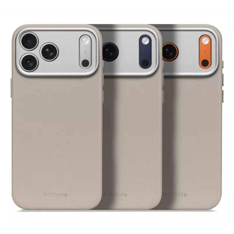 Decoded leren achterkant hoesje voor iPhone 17 Pro Max MagSafe-compatibel Solid Clay