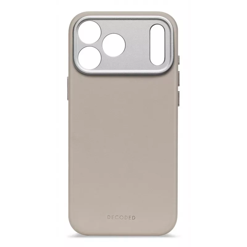 Decoded leren achterkant hoesje voor iPhone 17 Pro Max MagSafe-compatibel Solid Clay