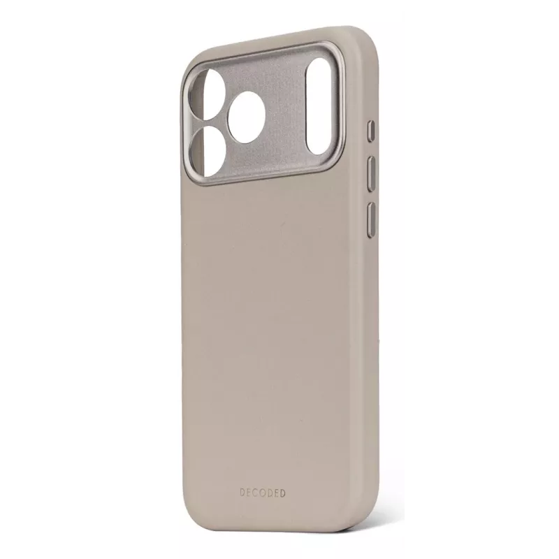 Decoded leren achterkant hoesje voor iPhone 17 Pro Max MagSafe-compatibel Solid Clay