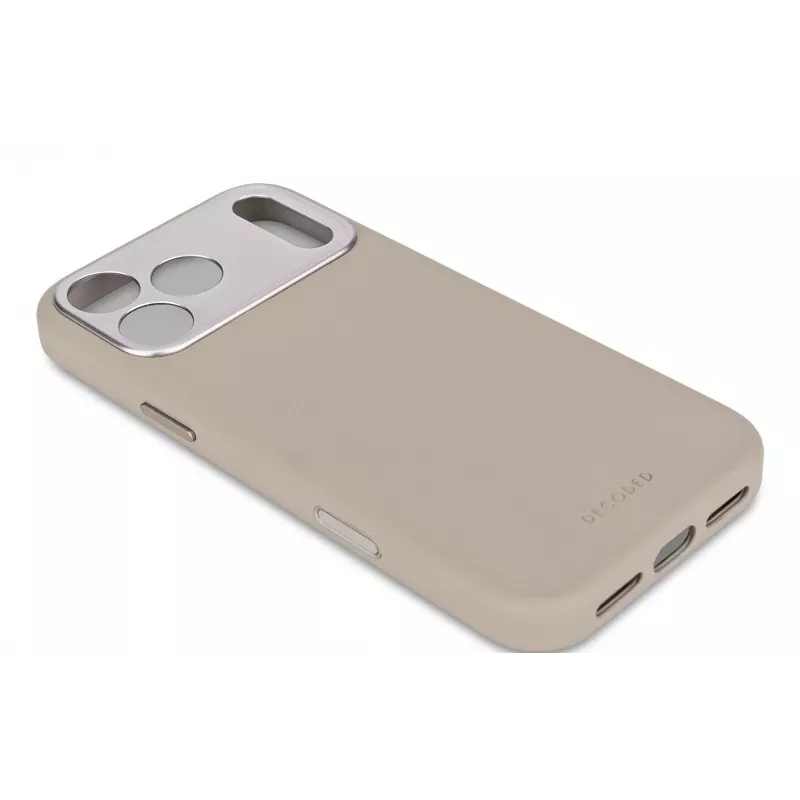 Decoded leren achterkant hoesje voor iPhone 17 Pro Max MagSafe-compatibel Solid Clay