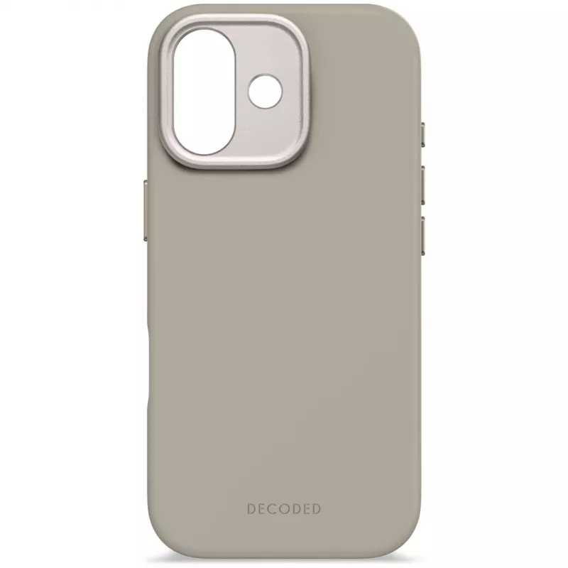 Decoded AntiMicrobial Silicone Back Cover voor iPhone 17 MagSafe-compatibel Soft Taupe