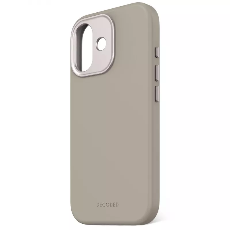 Decoded AntiMicrobial Silicone Back Cover voor iPhone 17 MagSafe-compatibel Soft Taupe