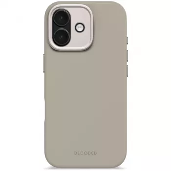 Decoded AntiMicrobial Silicone Back Cover voor iPhone 17 MagSafe-compatibel Soft Taupe