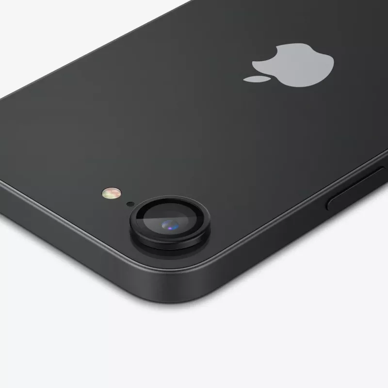Spigen Optik Pro Glas.tR EZ Fit camerabeschermer 2-pack voor iPhone 16E/17E zwart