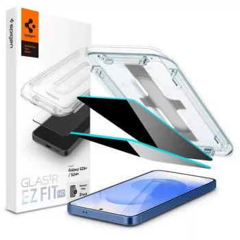 Spigen Glas.TR EZFIT HD Privacy privacyglas voor Samsung Galaxy S24+ 2 stuks