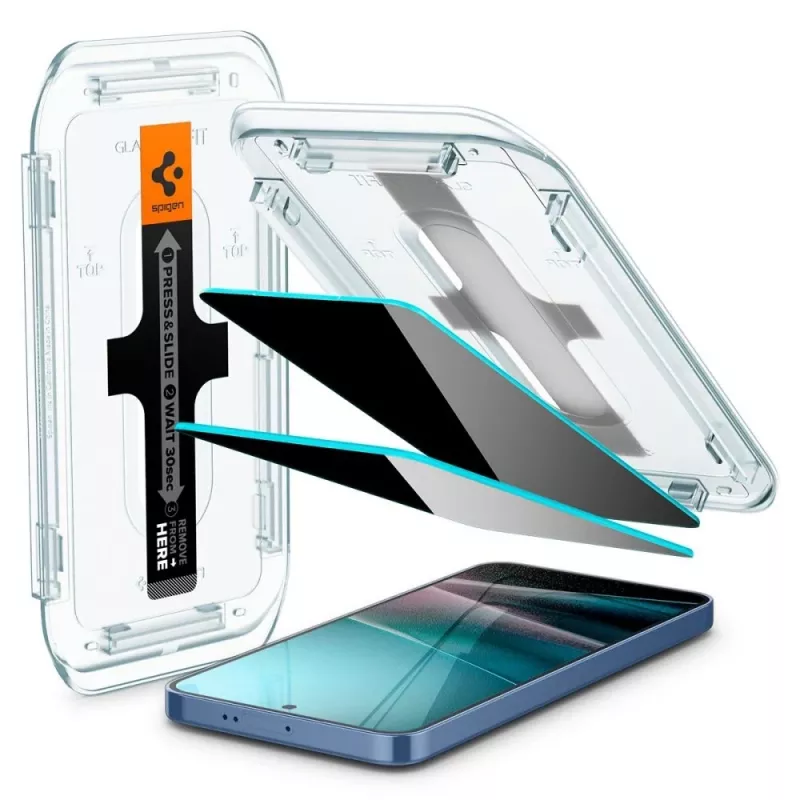 Spigen Glas.TR EZFIT HD Privacy privacyglas voor Samsung Galaxy S24+ 2 stuks
