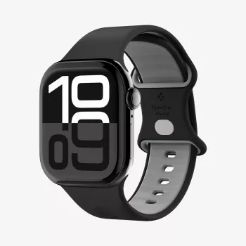 Spigen Nano Pop band voor Apple Watch 6/7/8/9/10/11/SE/SE 3/Ultra 1/Ultra 2/Ultra 3 (44/45/46/49 mm) zwart