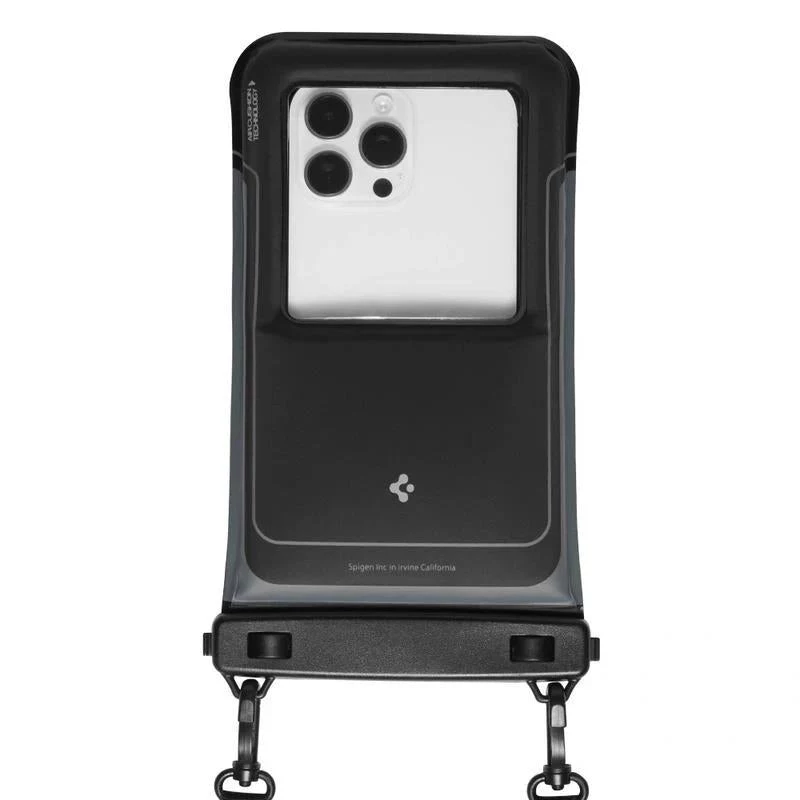SPIGEN A611P universele waterdichte drijvende hoes 2-pack mat zwart