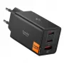 Spigen Essential EE673EU 67W GaN 3-poorts USB-C/USB-A wandlader zwart