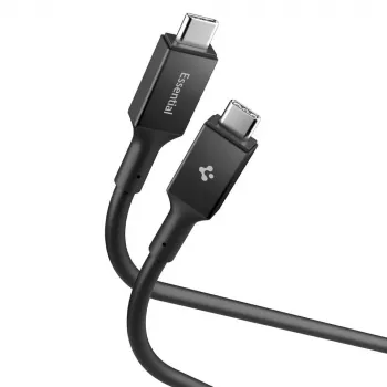 SPIGEN EB10020CC Essential USB-C naar USB-C kabel 100W 200cm zwart