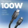SPIGEN EB10020CC Essential USB-C naar USB-C kabel 100W 200cm zwart